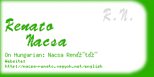 renato nacsa business card